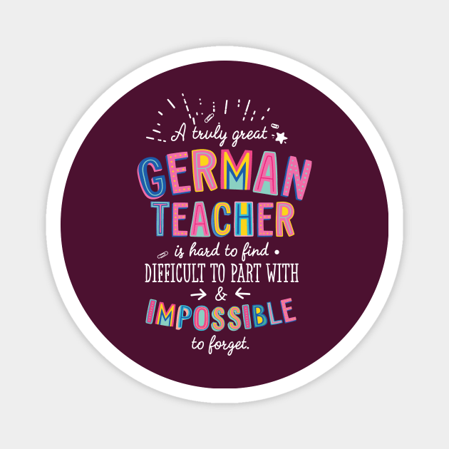 A truly Great German Teacher Gift - Impossible to forget Magnet by BetterManufaktur